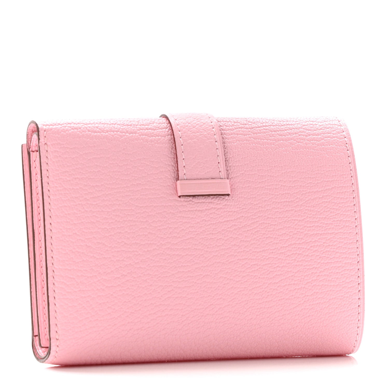 Hermes Chevre Mysore Tri-Fold Compact Bearn Wallet Rose Sakura 3 of 6