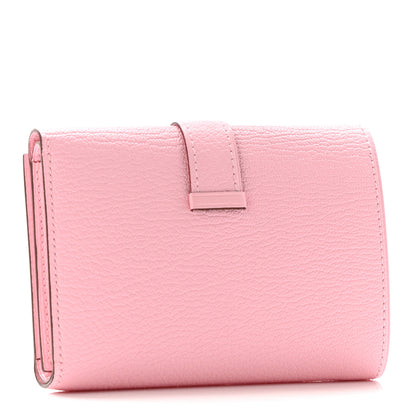 Hermes Chevre Mysore Tri-Fold Compact Bearn Wallet Rose Sakura 3 of 6