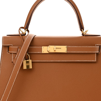 Hermes Epsom Kelly Sellier 28 Gold 9 of 13