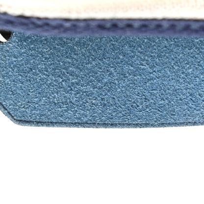 Hermes Vache Hunter Toile H Brides de Gala Herbag Zip Retourne 31 PM Bleu De France Ecru Black 9 of 12