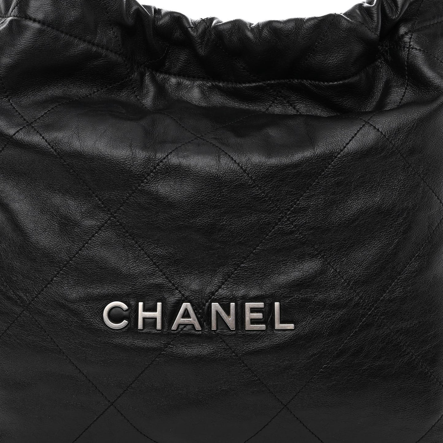 Shiny Calfskin Quilted Chanel 22 Black