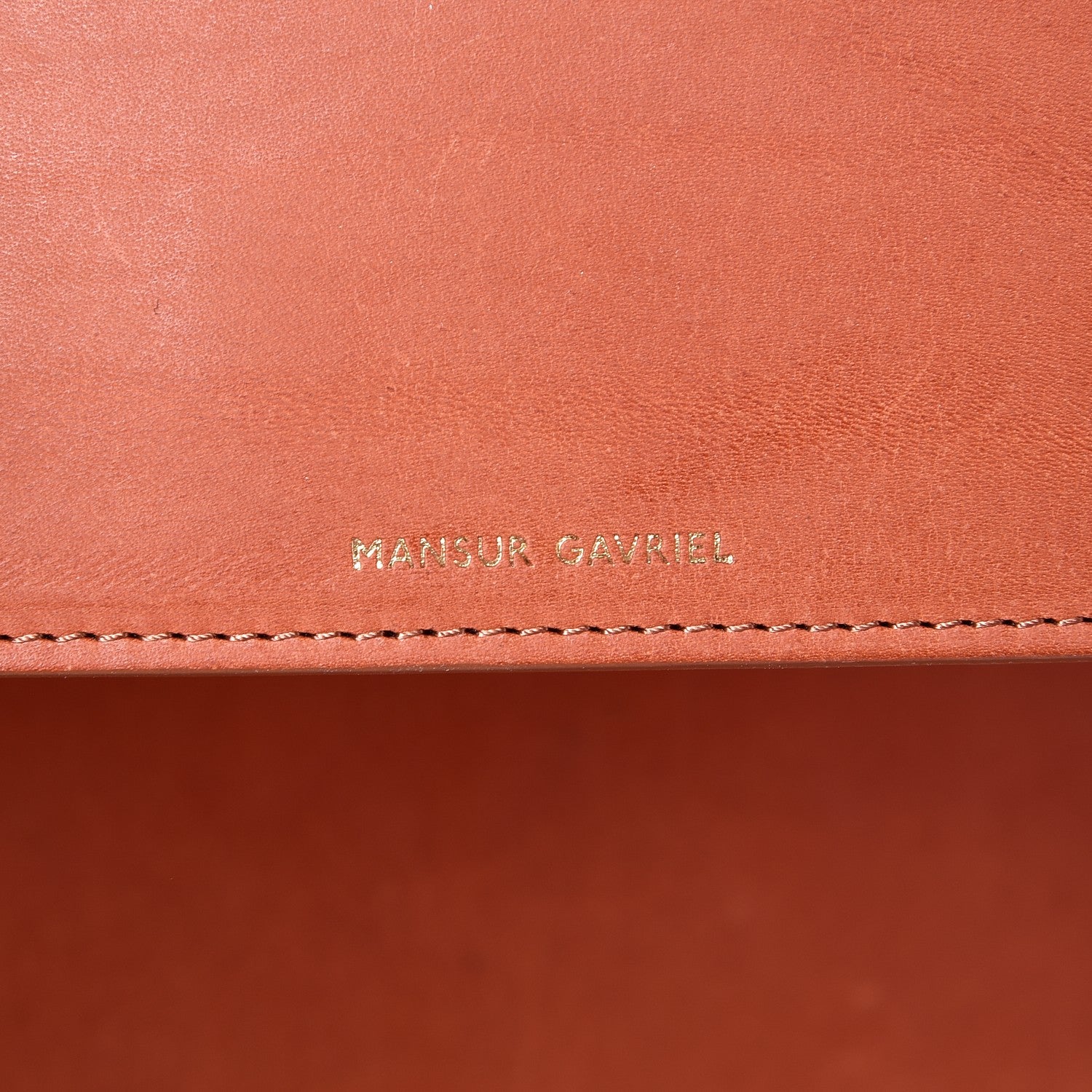 Mansur Gavriel Calfskin Small Shopping Tote Brandy 7 of 8
