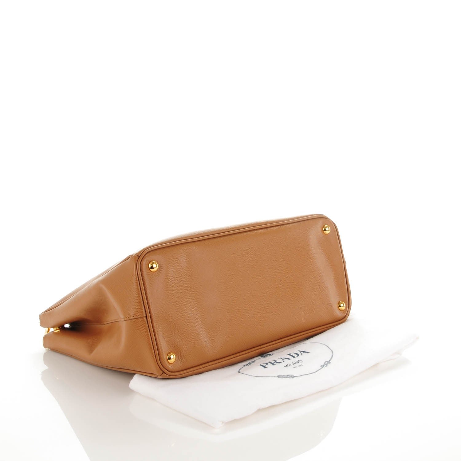 Prada Saffiano Large Galleria Double Zip Tote Caramel 4 of 9