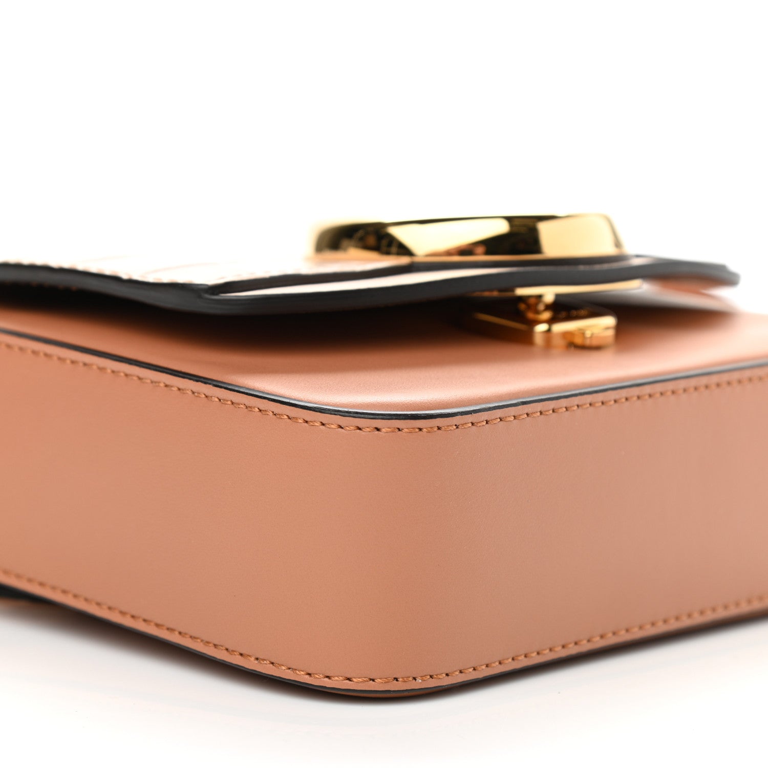 Chloe Calfskin Crocodile Embossed Mini C Double Carry Cement Pink 9 of 10