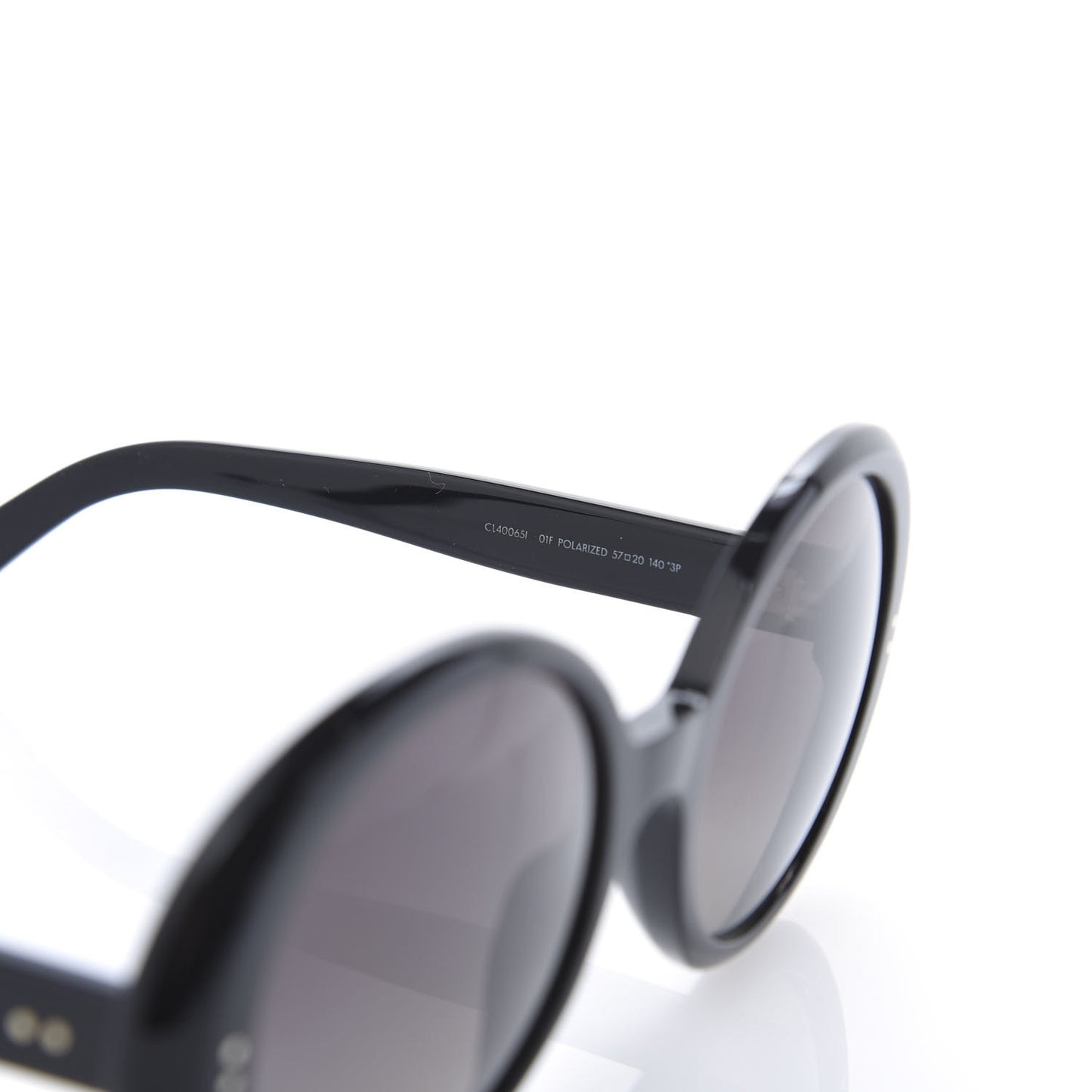 Acetate Polarized Oval Sunglasses CL 40065I Black