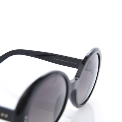 Celine Acetate Polarized Oval Sunglasses CL 40065I Black 5 of 7