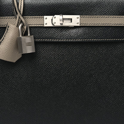 Hermes Epsom Horseshoe Kelly Sellier 25 Black Gris Asphalte 8 of 13