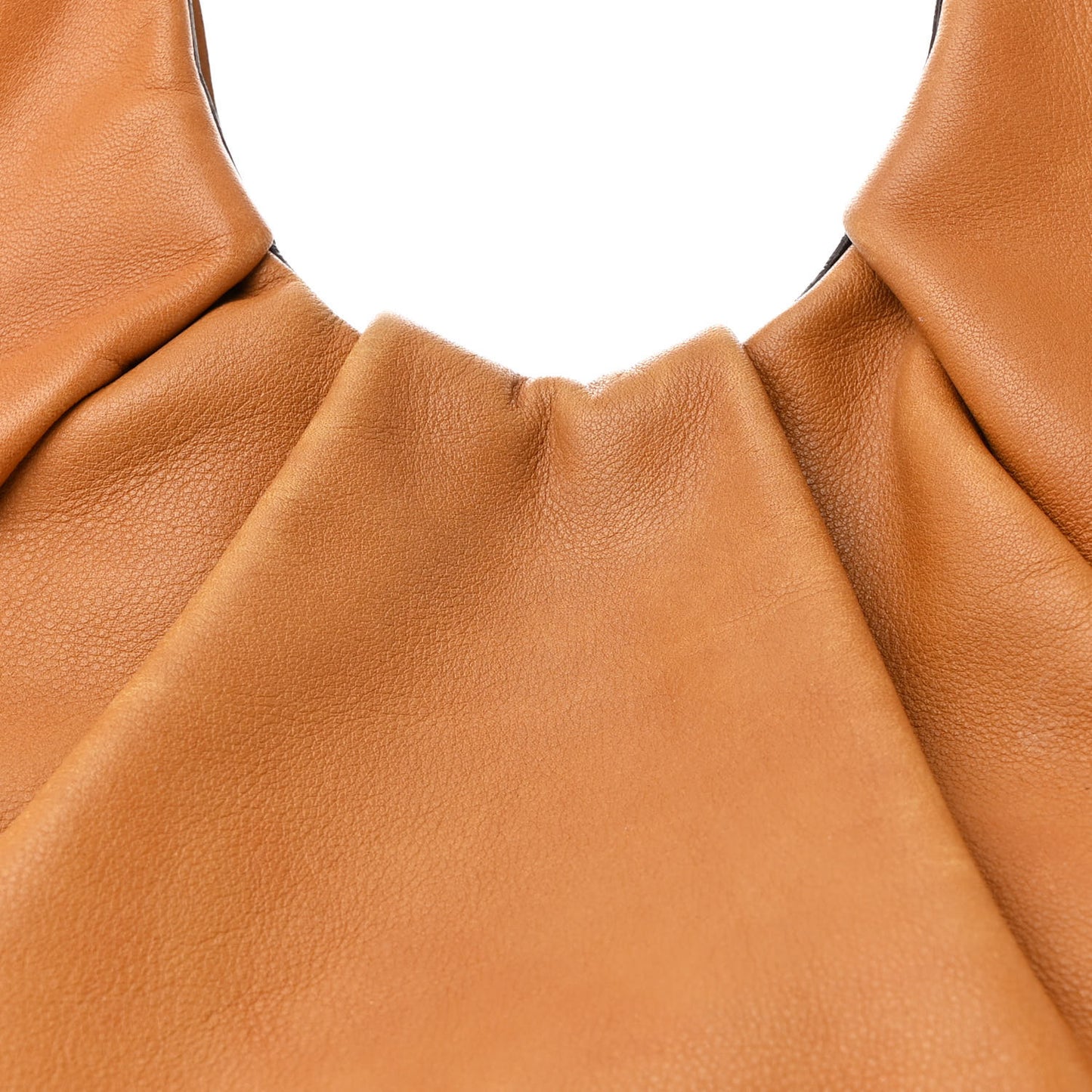 Calfskin Gancini Stitched Hobo Tan
