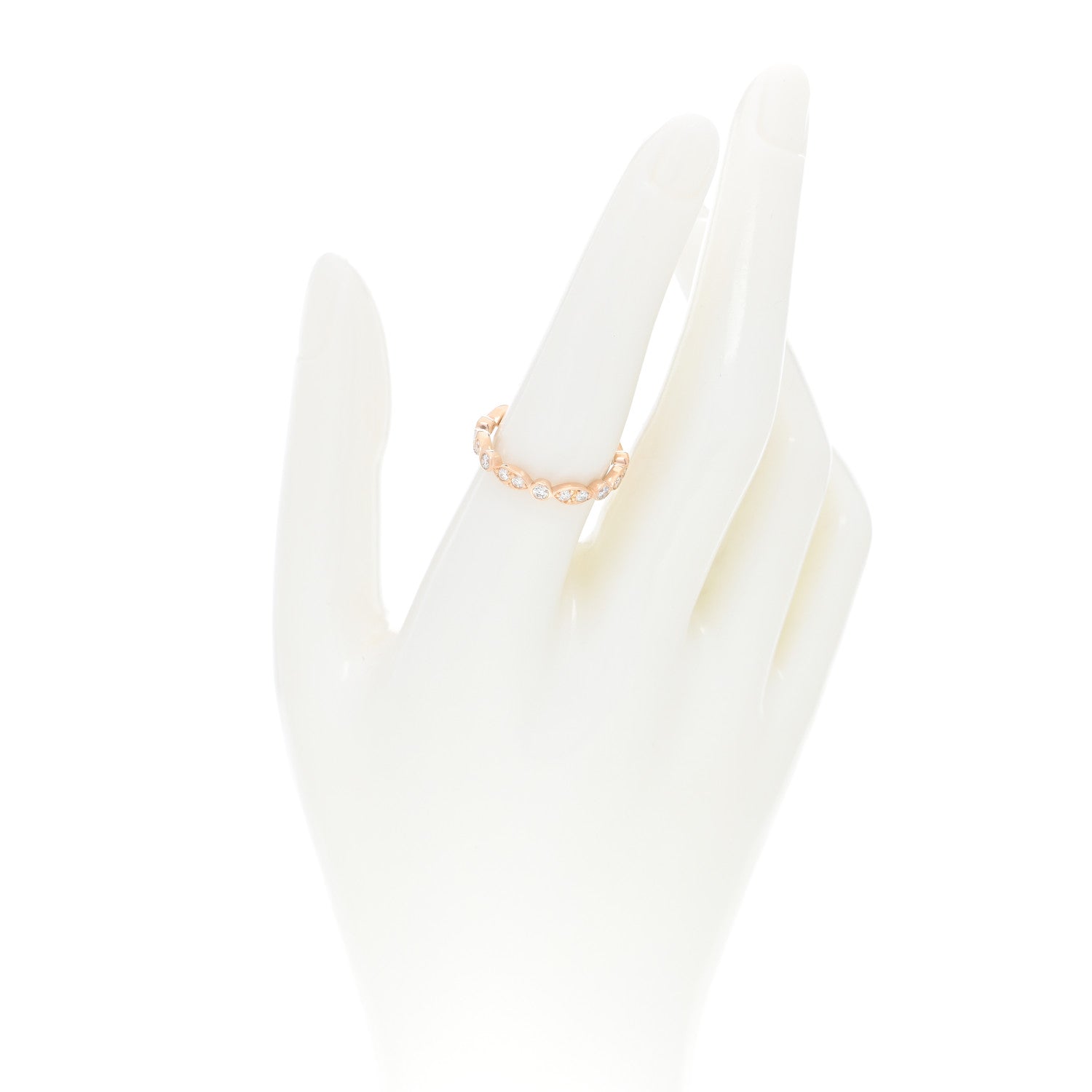 Tiffany 18K Rose Gold Diamond Jazz Band Ring 54 7 2 of 4