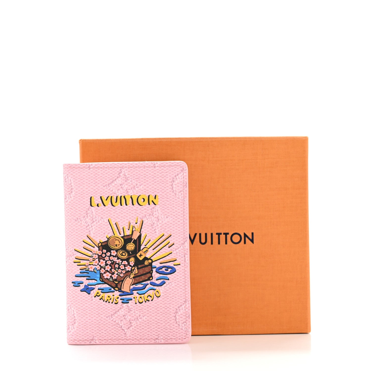 Louis Vuitton Monogram Paris Tokyo Pocket Organizer Pink 1829397