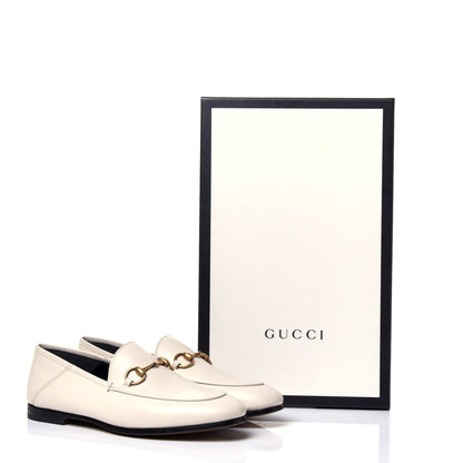 Gucci Lambskin Womens Brixton Horsebit Loafers 35 Mystic White 10 of 10