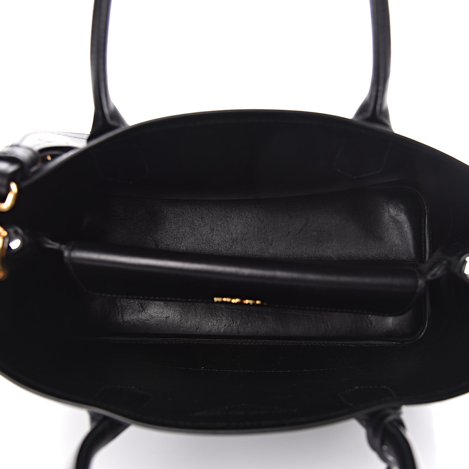 Prada City Calfskin Cuir Medium Mirage Double Bag Black 6 of 11