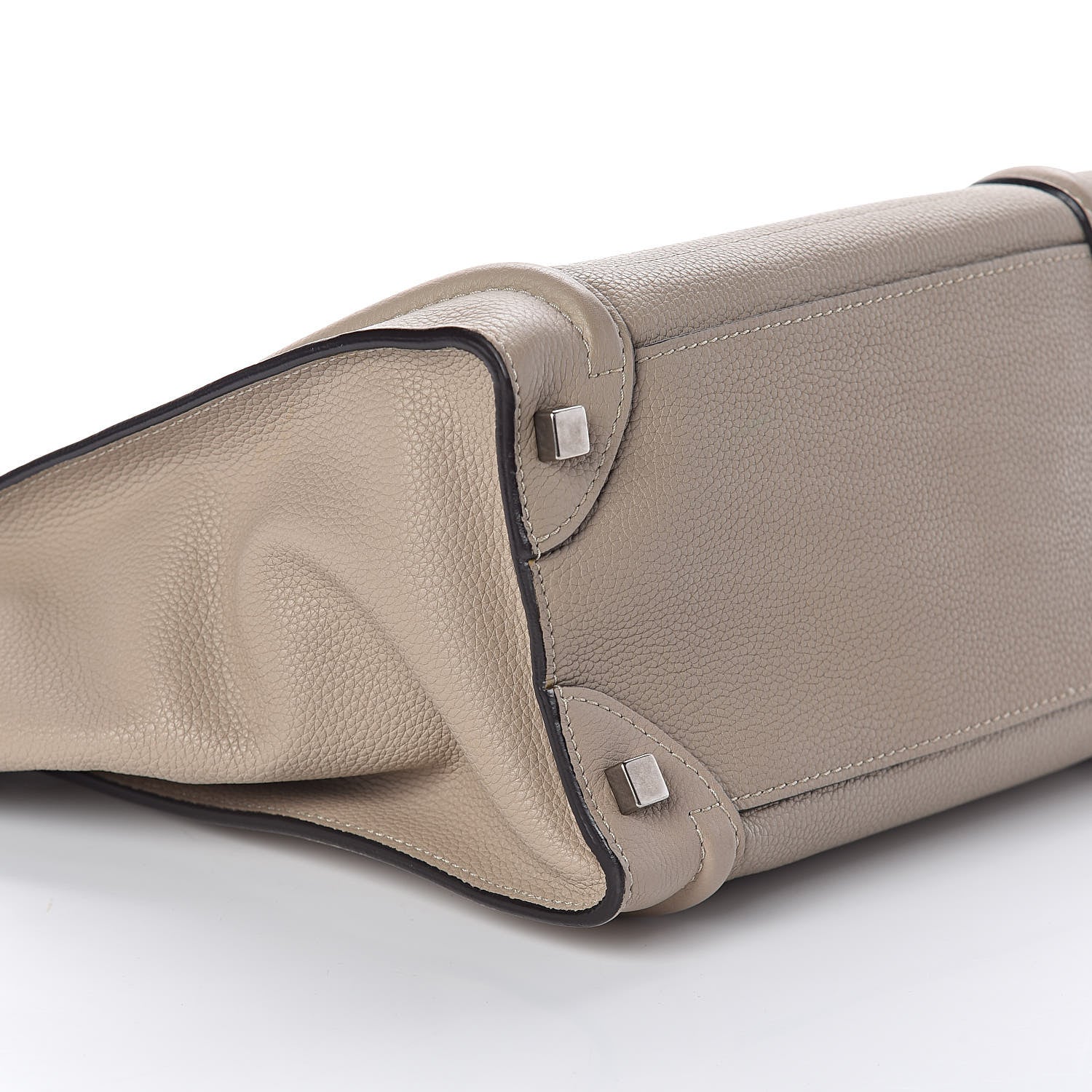 Celine Drummed Calfskin Micro Luggage Dune 7 of 11