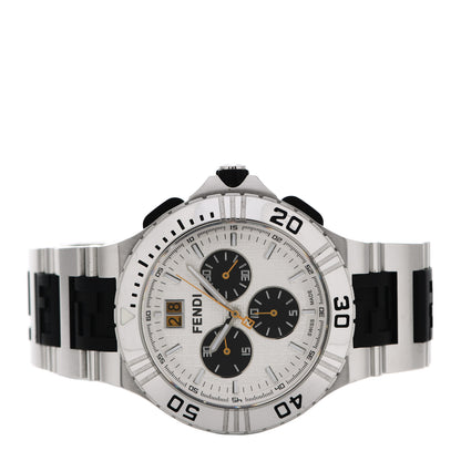 Fendi Stainless Steel Rubber 43mm Orologi Chronograph Quartz Watch 2 of 5