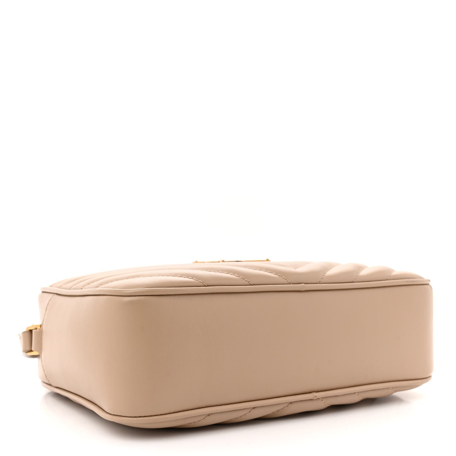 Saint Laurent Calfskin Matelasse Monogram Lou Camera Bag Dark Beige 4 of 12