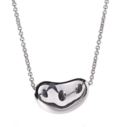 Tiffany Sterling Silver 20mm Elsa Peretti Bean Pendant Necklace 4 of 7
