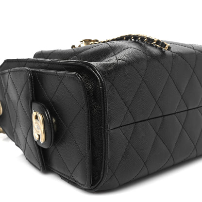 Chanel Caviar Quilted Mini Chanel 25 Handbag Black 26 of 28
