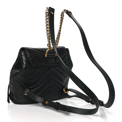 Gucci Calfskin Matelasse GG Marmont Flap Backpack Black 3 of 10