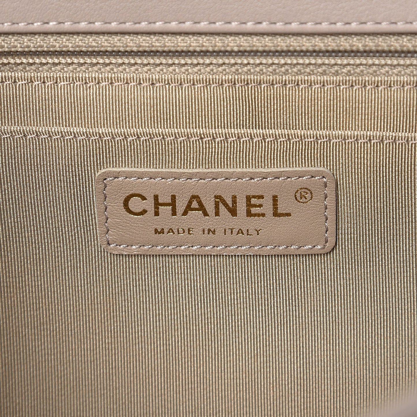 Calfskin Chevron Quilted Medium Statement Flap Grey