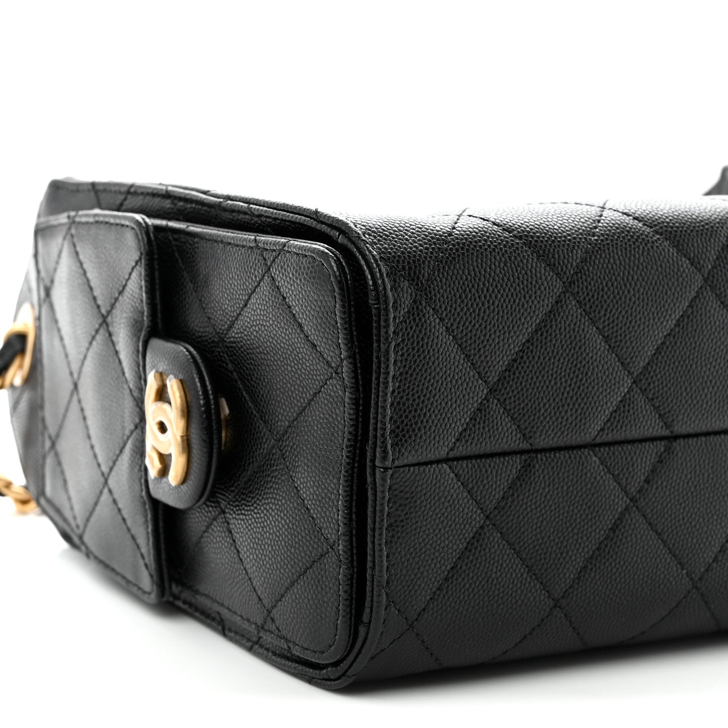Chanel Caviar Quilted Mini Chanel 25 Handbag Black 9 of 10