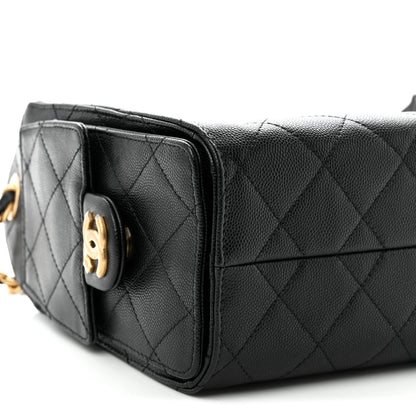 Chanel Caviar Quilted Mini Chanel 25 Handbag Black 9 of 10