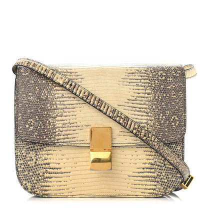 Celine Lizard Medium Classic Box Flap Bag Natural 1 of 9