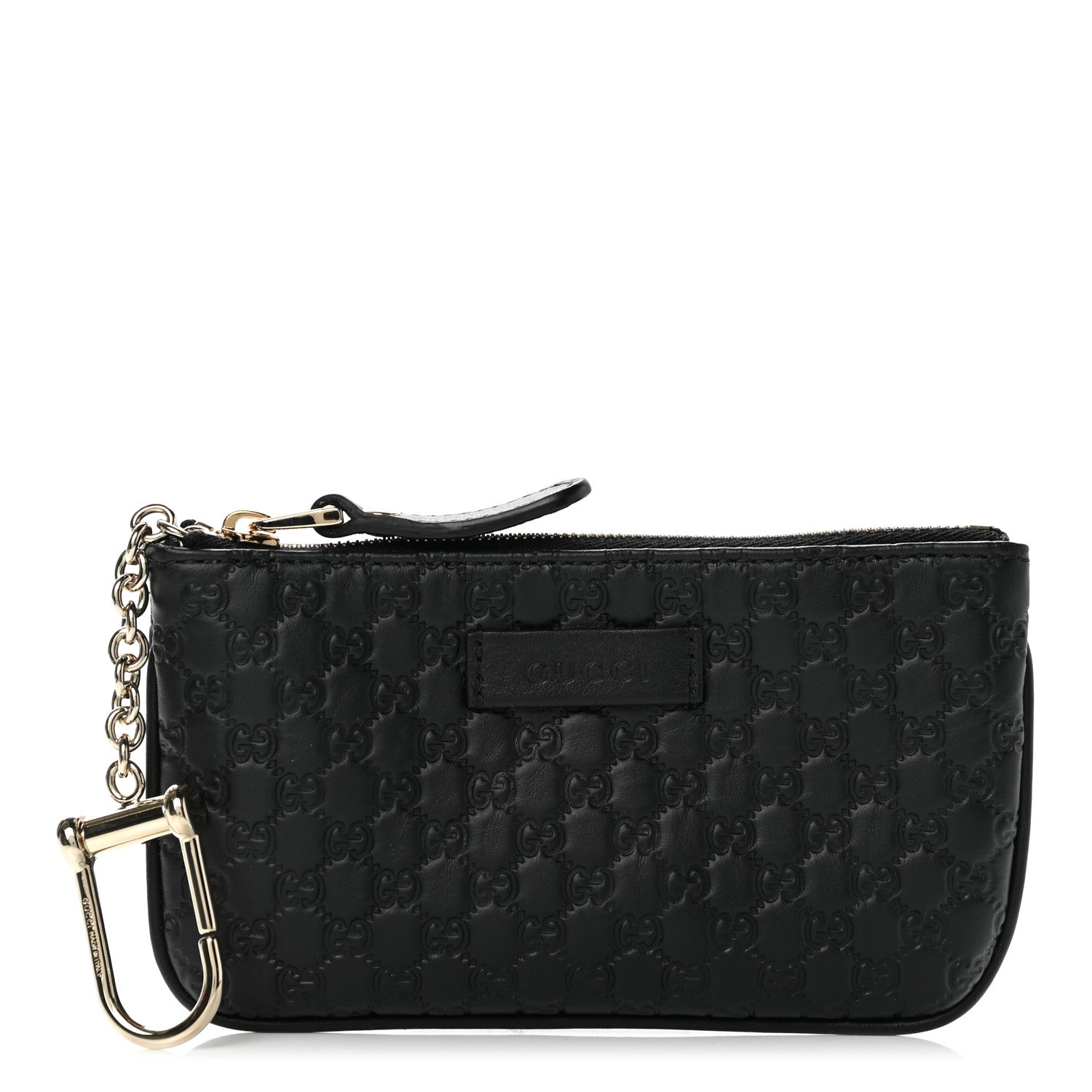 Gucci Microguccissima Key Ring Coin Case Black 1 of 9