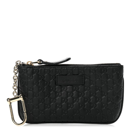 Gucci Microguccissima Key Ring Coin Case Black 1 of 9