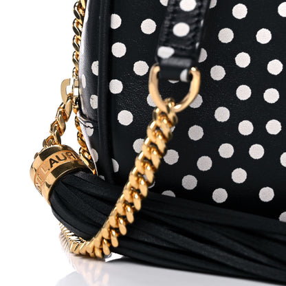 Saint Laurent Calfskin Printed Polka Dot Mini Lou Camera Bag Black Crema Soft 13 of 13