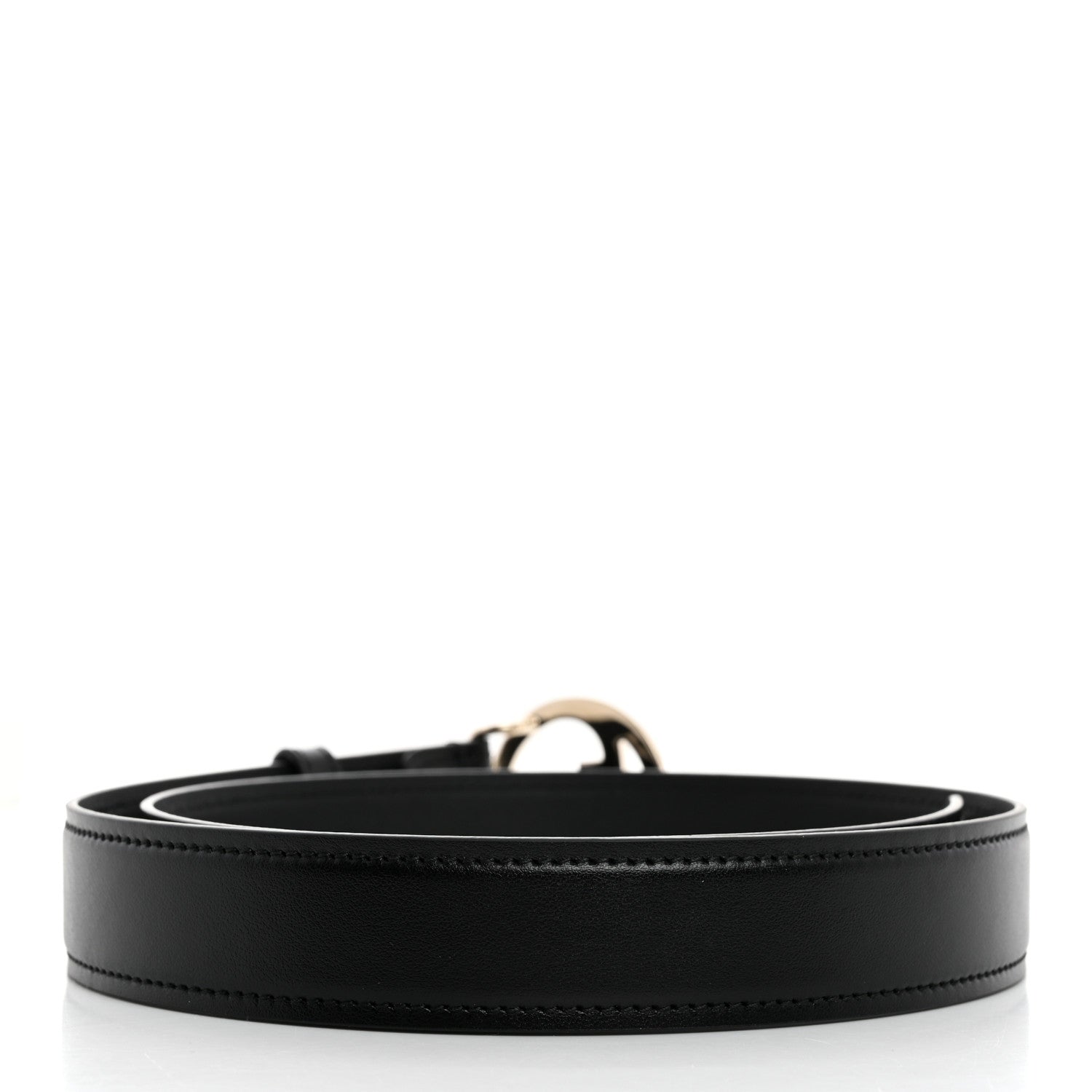 Gucci Ciny Lux Calfskin Blondie 30mm Belt 80 32 Black 2 of 5