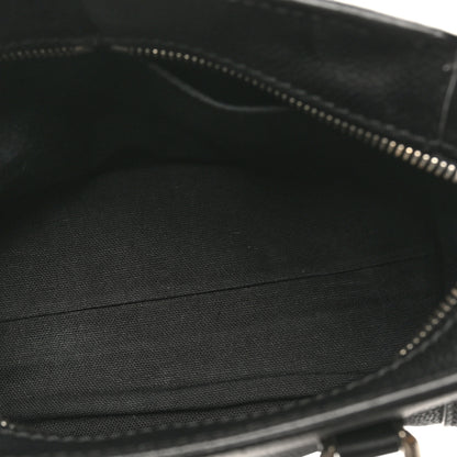 Alexander McQueen Pebbled Calfskin Mini Skull Padlock Zip Around Tote Black 5 of 12