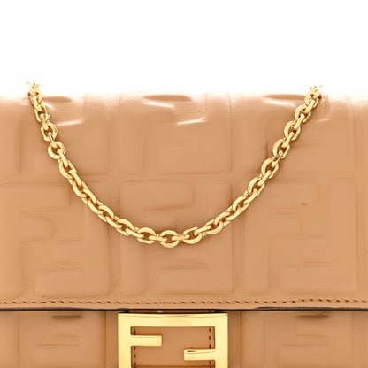 Fendi Nappa Matisse FF Embossed Continental Wallet On Chain Miele Scuro 8 of 12