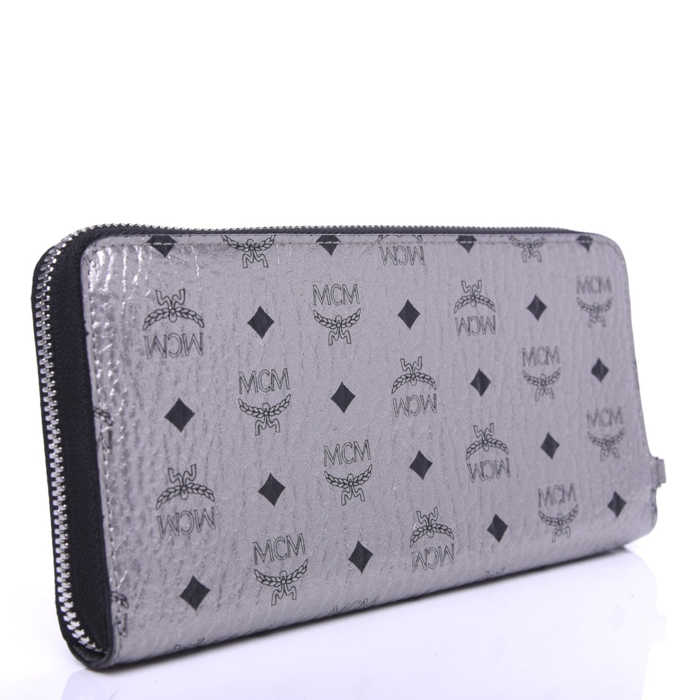 Visetos Large Zip Around Wallet Silver