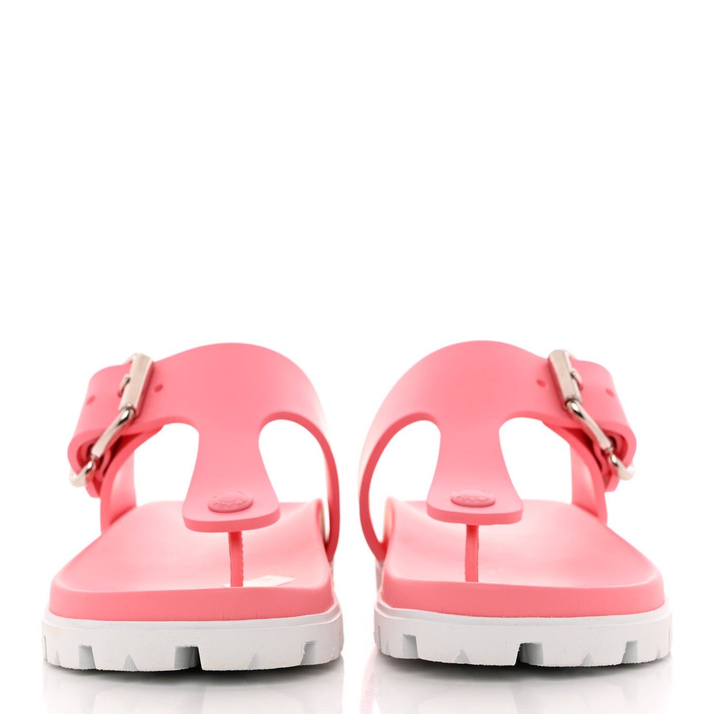 EVA Rubber Buckled Lug Sole 20mm Thong Sandals 40 Begonia