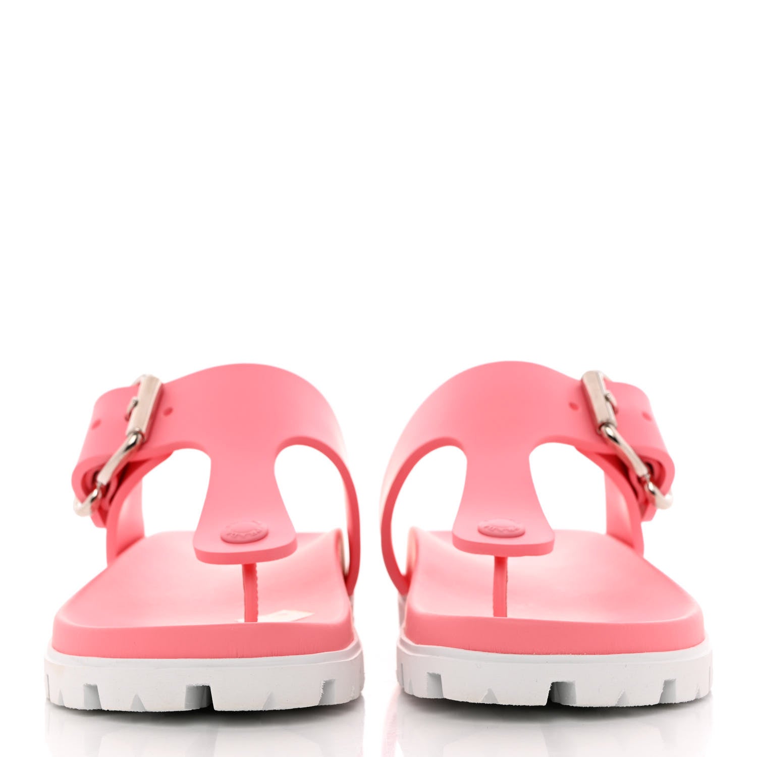 Prada EVA Rubber Buckled Lug Sole 20mm Thong Sandals 40 Begonia 2 of 11