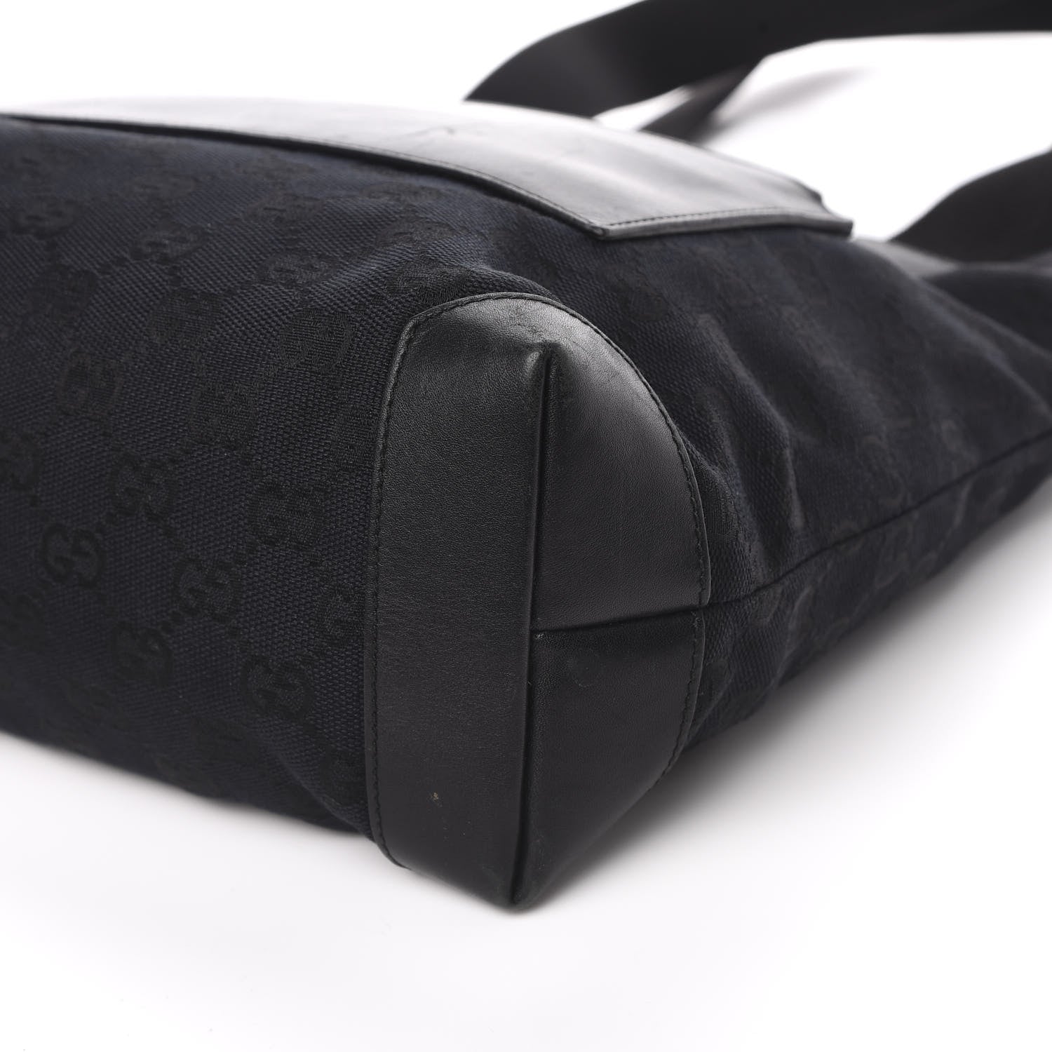 Gucci Nylon Calfskin Large Tote Black 9 of 12