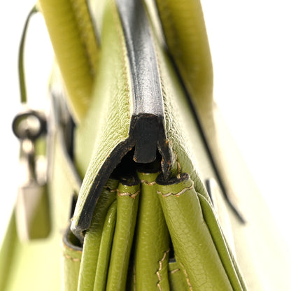 Hermes Chevre Mysore Bi-Color Birkin 30 Vert Anis Vert Chartreuse 38 of 39