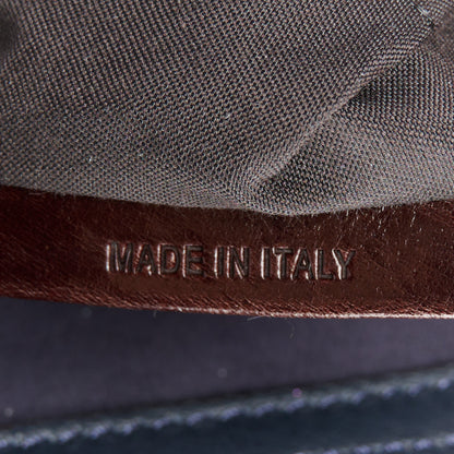 Fendi Vitello Seta Shiny Nappa Medium Peekaboo Iconic Satchel Blue Notte Ardesia 8 of 13