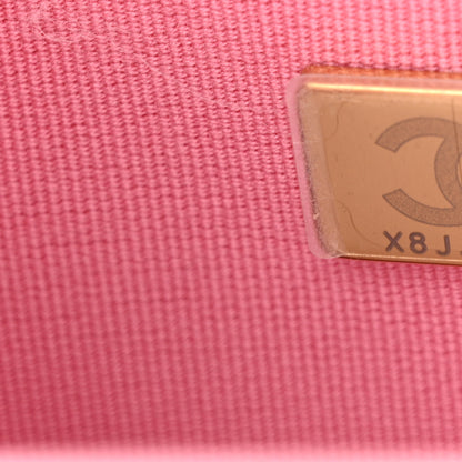 Chanel Lambskin Resin Quilted Mini Heart Square Flap Pink 7 of 11