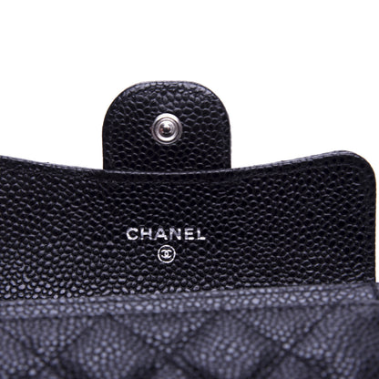 Chanel Caviar Quilted Flap Card Holder Wallet Black 6 of 8