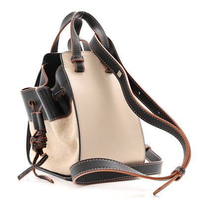 Loewe Calfskin Linen Mini Hammock Shoulder Bag Light Oat Black 3 of 13