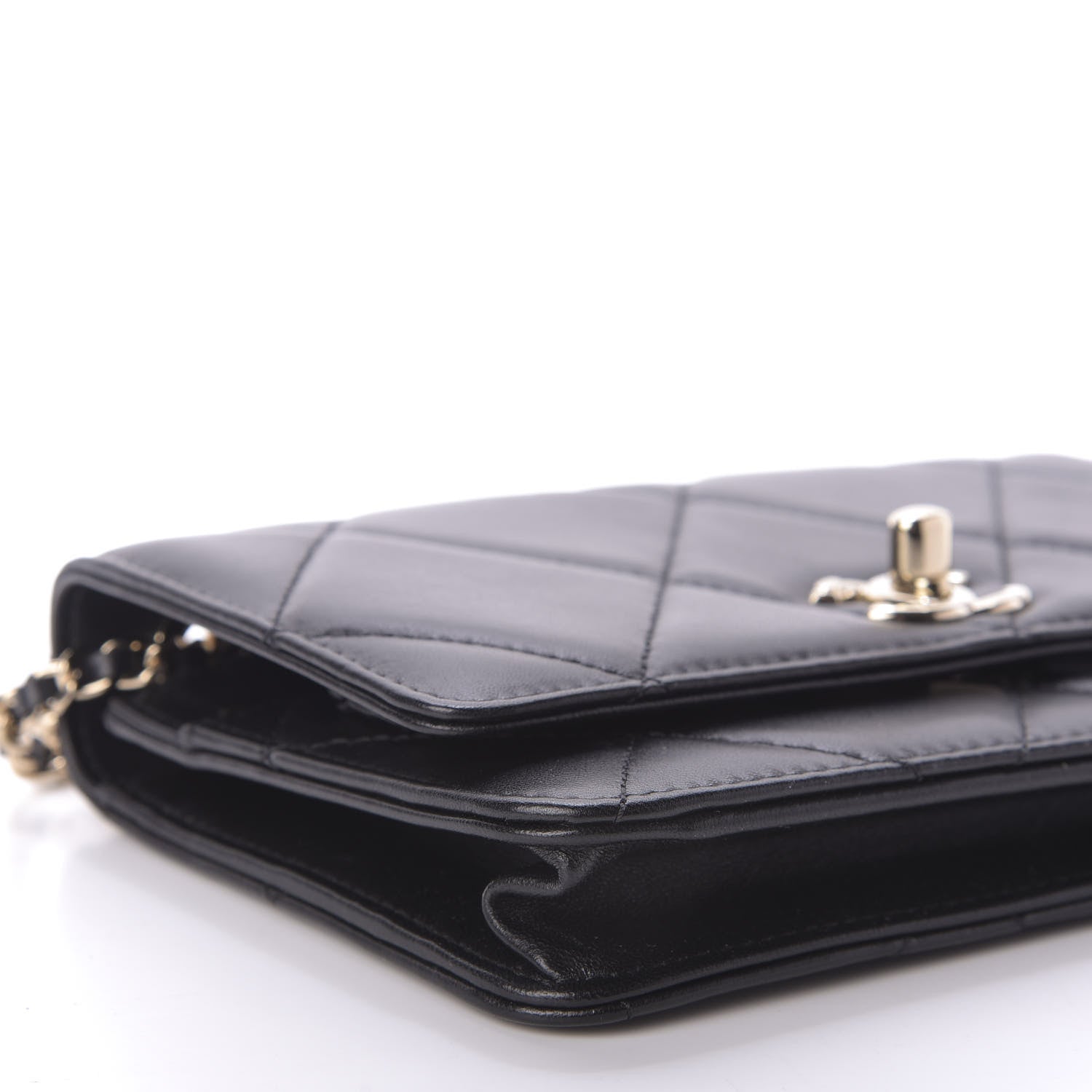 Chanel Lambskin Quilted Trendy CC Wallet On Chain WOC Black 6 of 11