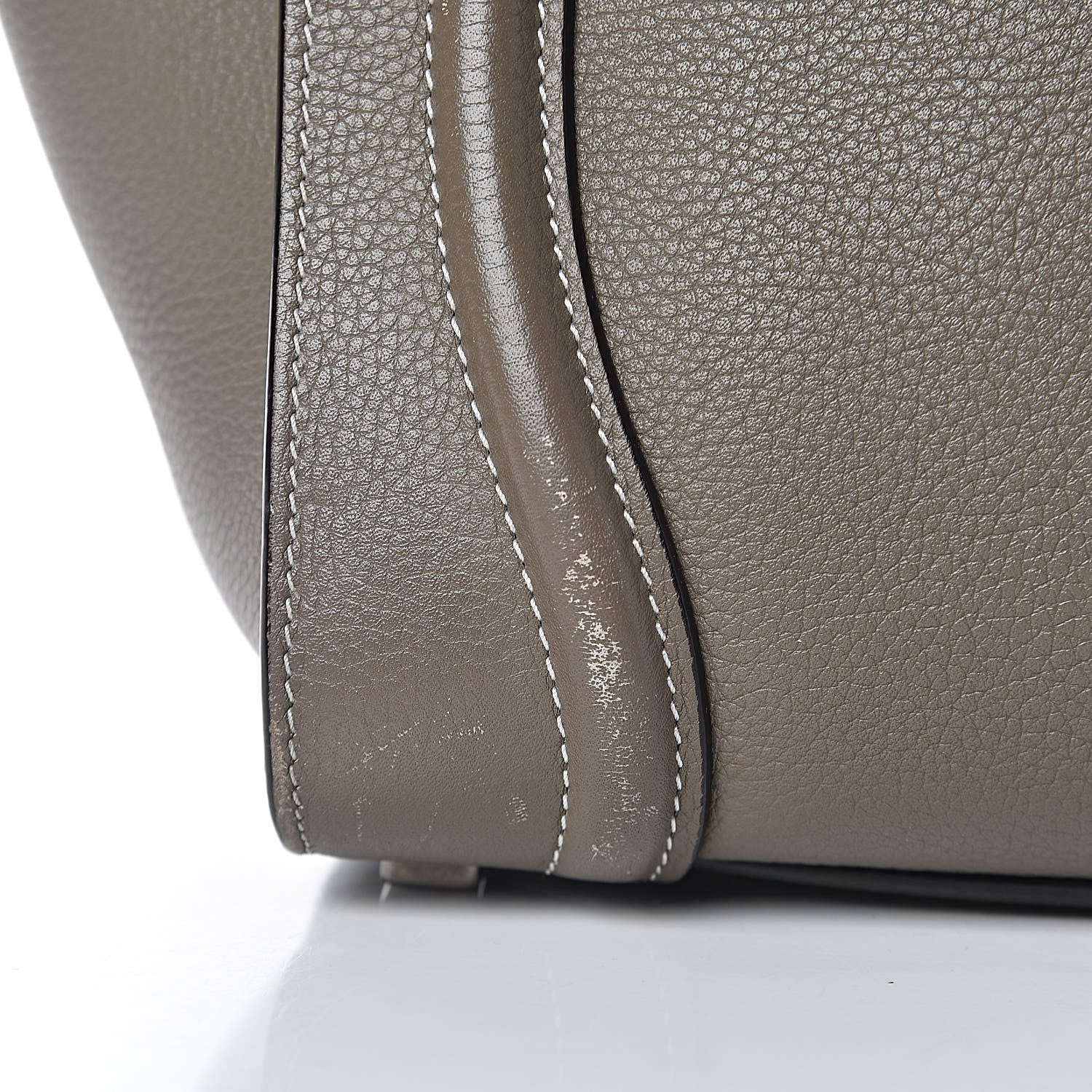Celine Drummed Calfskin Micro Luggage Souris 17 of 22