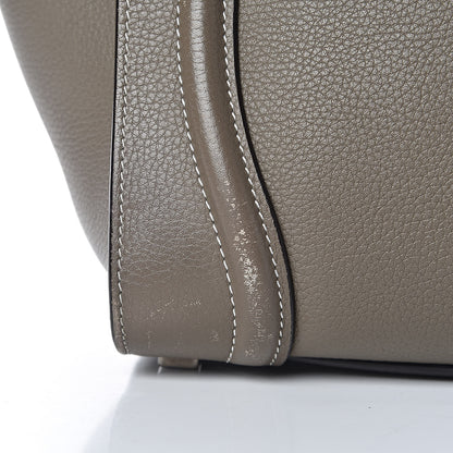 Celine Drummed Calfskin Micro Luggage Souris 17 of 22