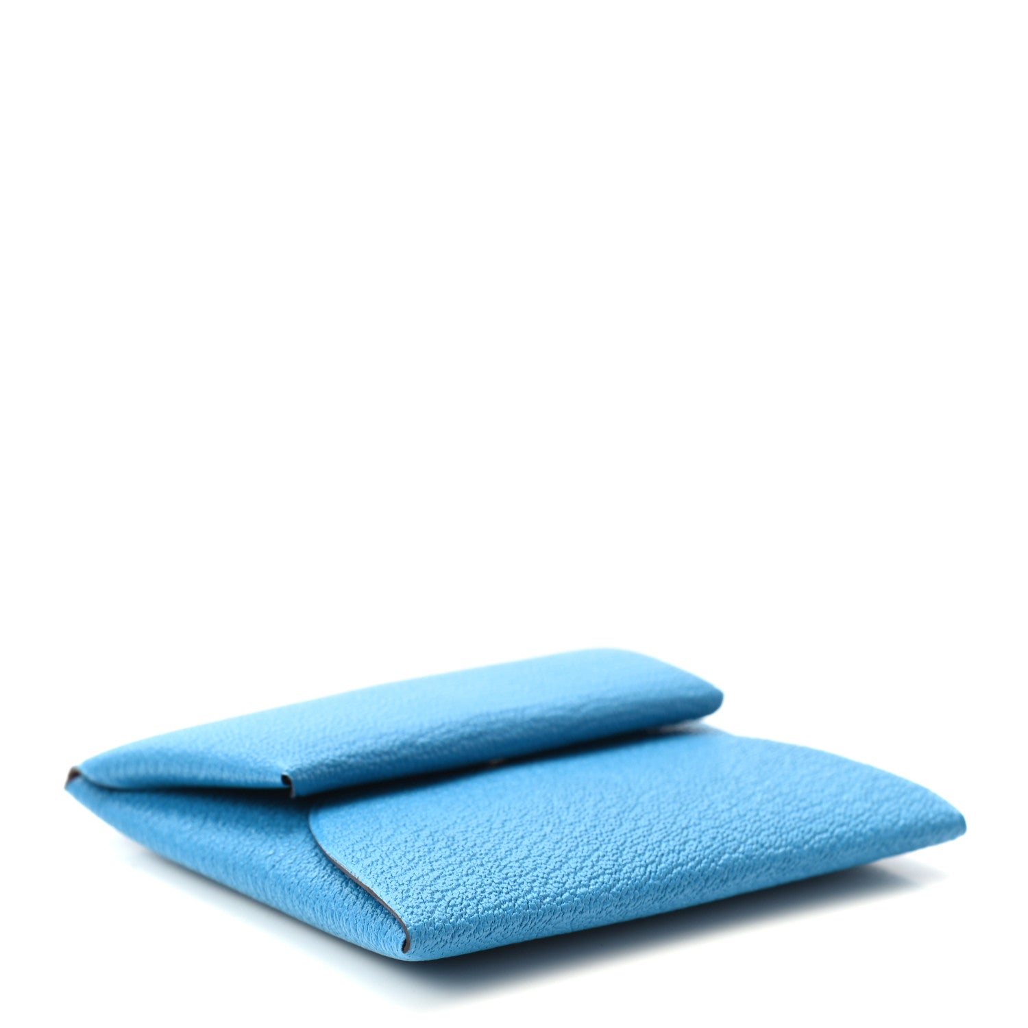 Hermes Chevre Mysore Bastia Verso Coin Purse Bleu Frida Cuivre 4 of 7