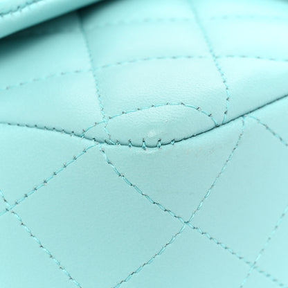 Chanel Lambskin Quilted Mini Rectangular Flap Light Blue 10 of 11