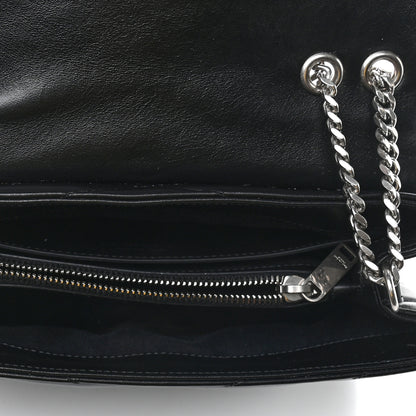 Saint Laurent Calfskin Y Quilted Monogram Small Loulou Chain Satchel Black 5 of 10