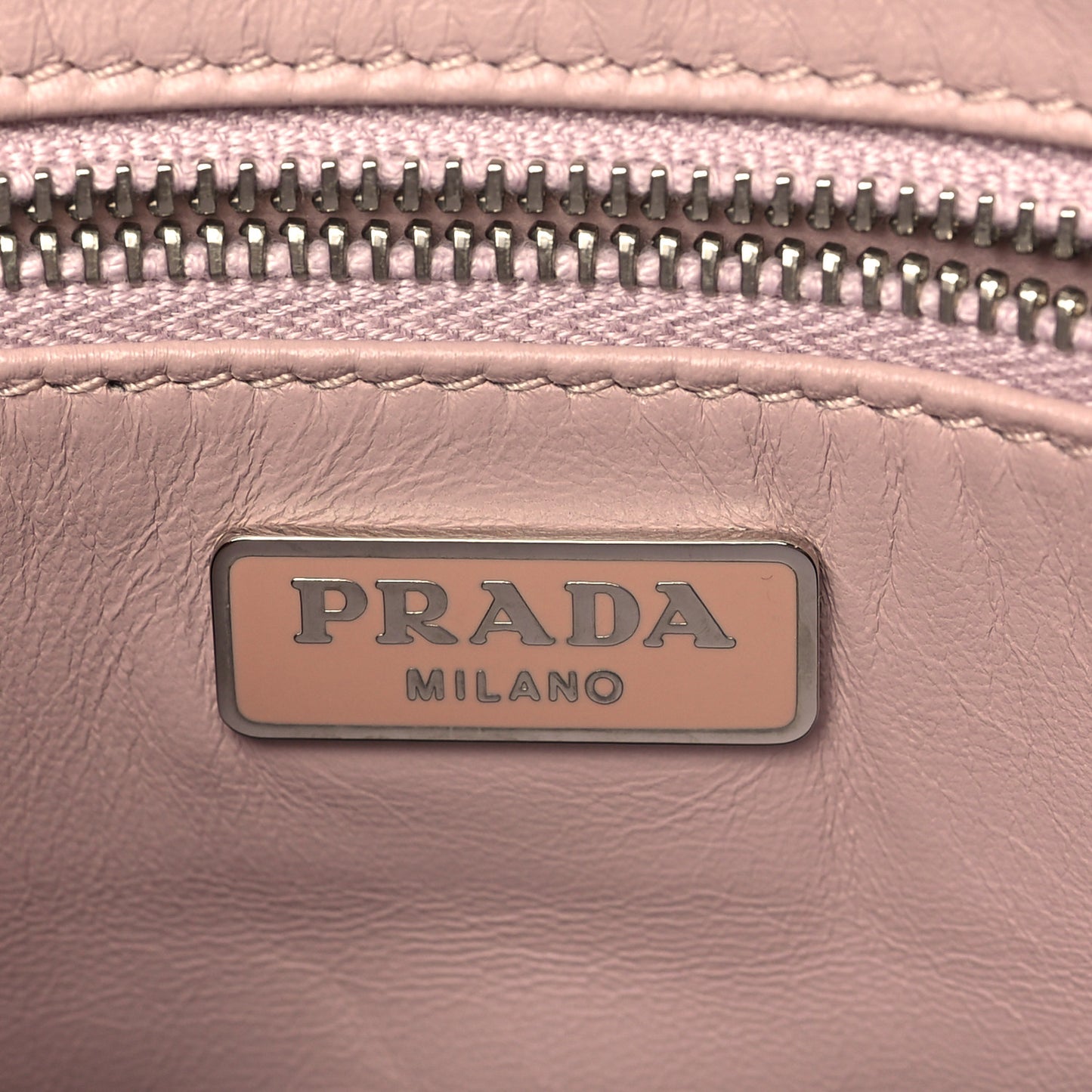 Metallic Saffiano Hand Strap Clutch Pink Silver
