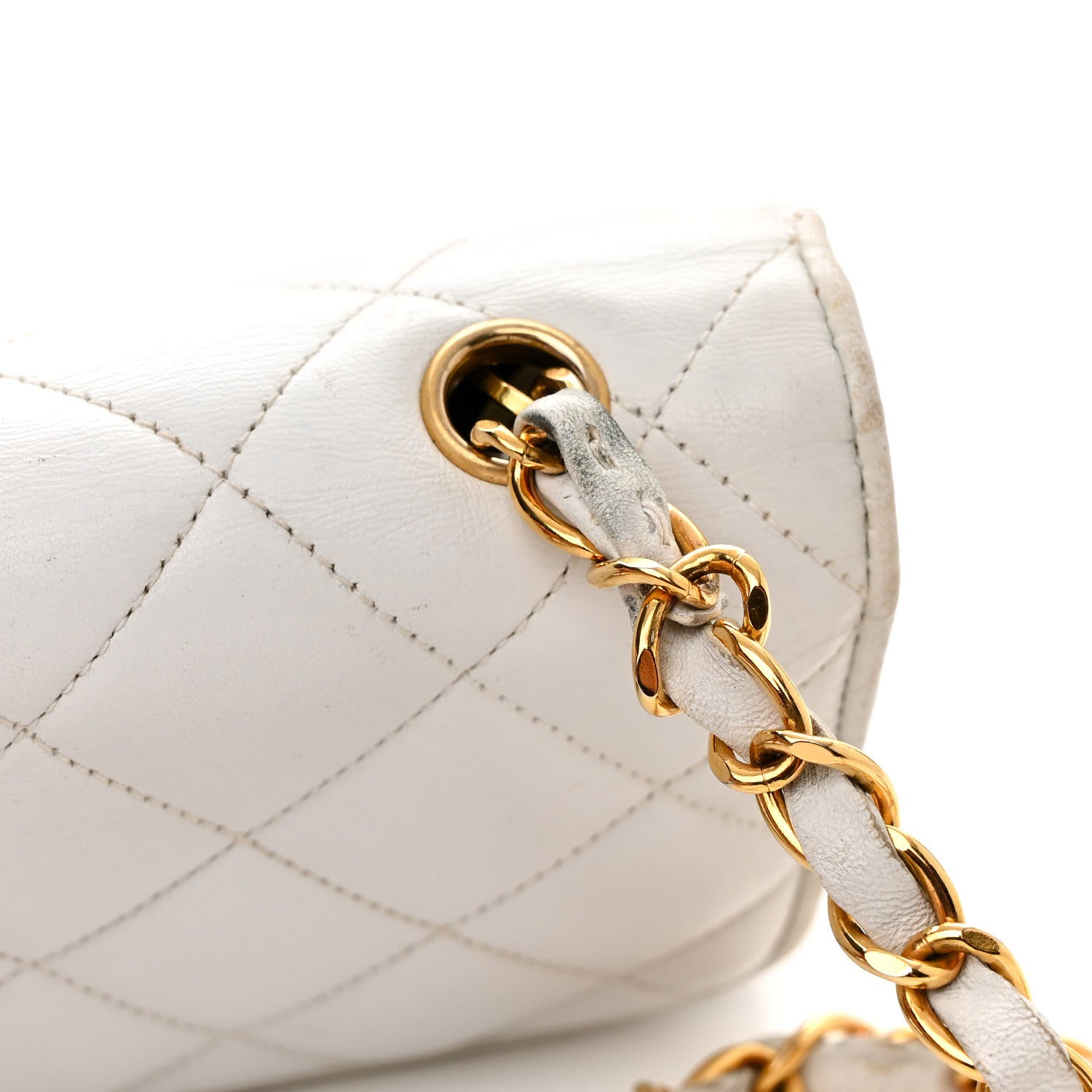 Chanel Lambskin Quilted Single Flap White 13 of 15