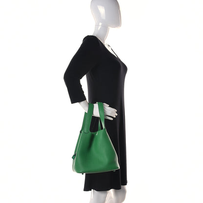 Hermes Taurillon Clemence Monochrome Picotin Lock 22 MM Bambou 2 of 10